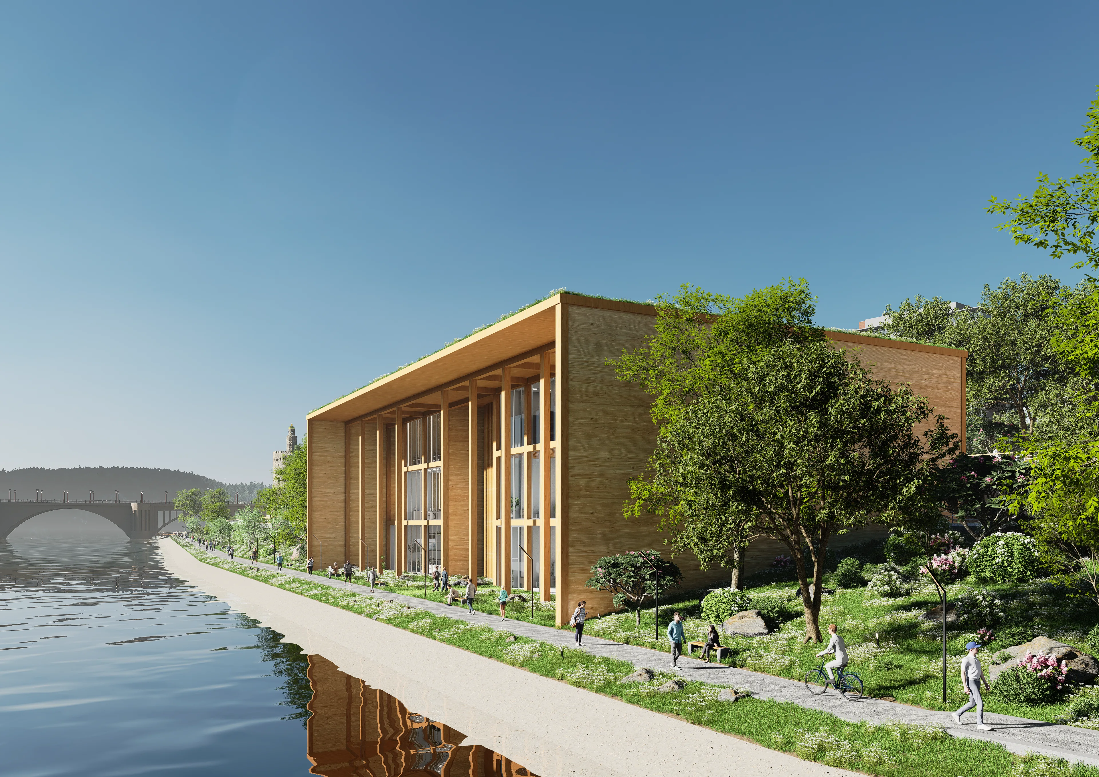 Centro de Investigación — Vista Lateral